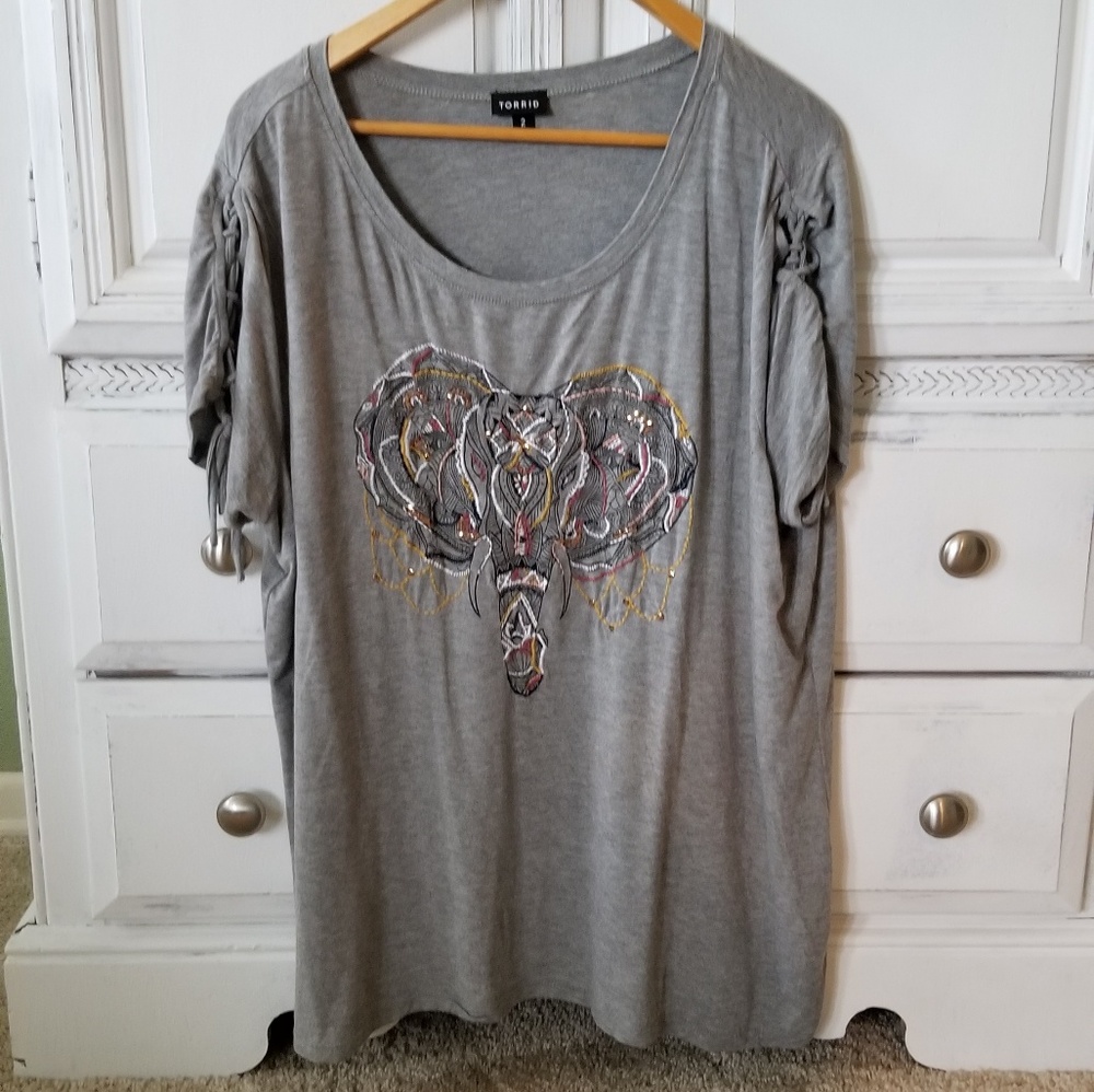 Women's Tshirt w/shoulder ties